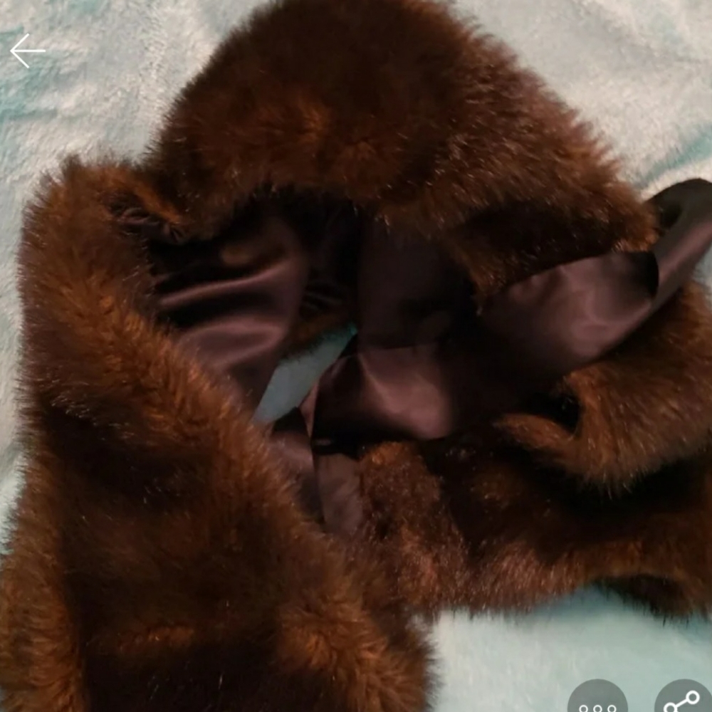 Faux fur shawl